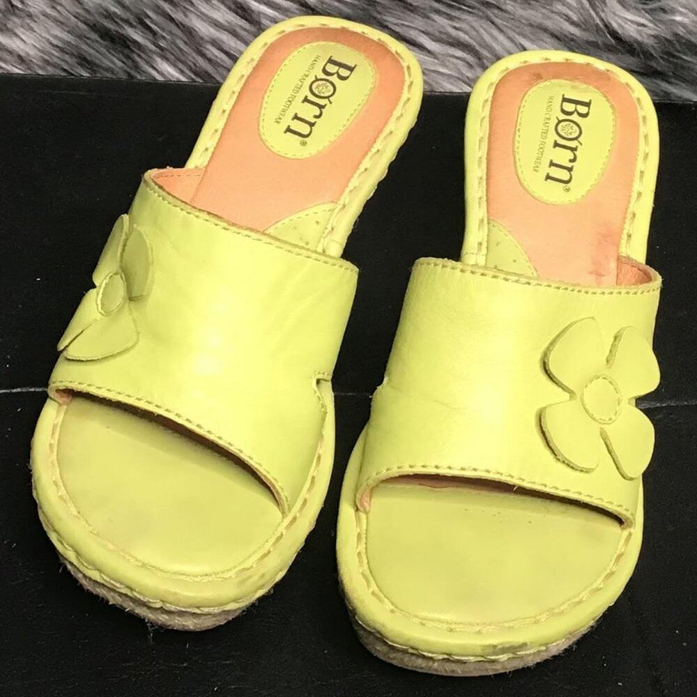 Born Platform Sandals Leather Upper 7M - Picture 1 of 5